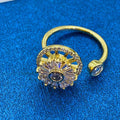 2024 Rotating Ring a Variety Optional Flowers Style High-grade Sense Girlfriends Gift Popular Rotating Ring