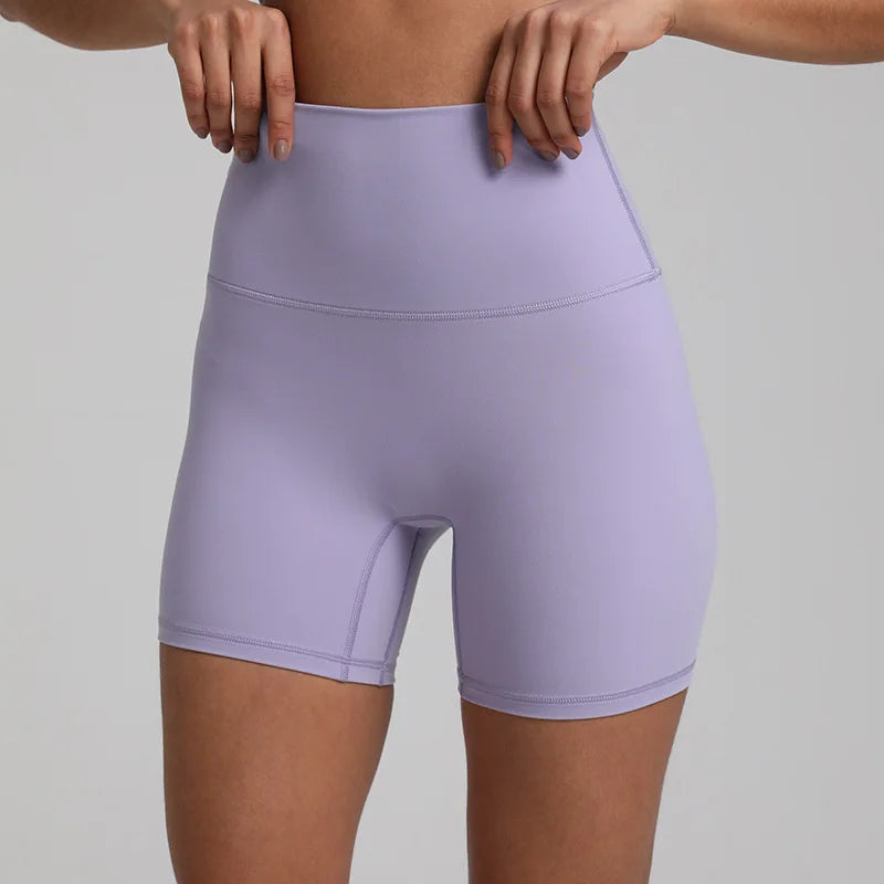 Quick Dry Gym Fitness Sports Shorts Breathable High Waist V Back Tummy Control Scrunch Butt Sportwear Yoga Shorts for Women