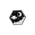 Personality Brooch Pin Accessories Custom Pins for Hats Cartoon Astronaut Spacecraft Starry Sky Soft Enamel Lapel Pin