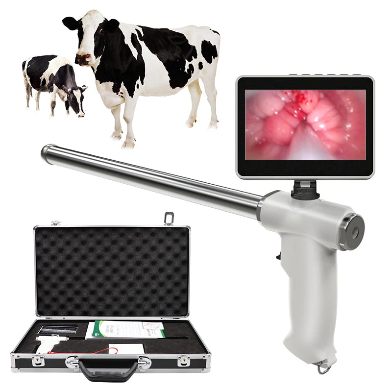 Visual Insemination Gun for Cattle and Cow Veterinary Endoscope Digital AI Gun with Metal Steel and Plastic 45cm Length