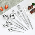 Wholesale 4-Piece Vintage 304 Stainless Steel Flatware Set Luxury Silver Cutlery with Embossed Handle for Hotel
