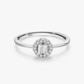Ailmay Top Quality Real 925 Sterling Silver Clear Zircon Fashion Round Finger Ring for Women Classic Wedding Statement Jewelry