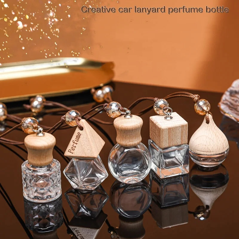 Car Aromatherapy Car Mini Perfume Pendant Hanging Decoration Inside Glass Essential Oil Pendant