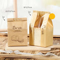 Wire-sealed Bread Packaging Bag 450g Toast Bag Sliced Baking Packaging Grease-Proof Paper Bag for Bread
