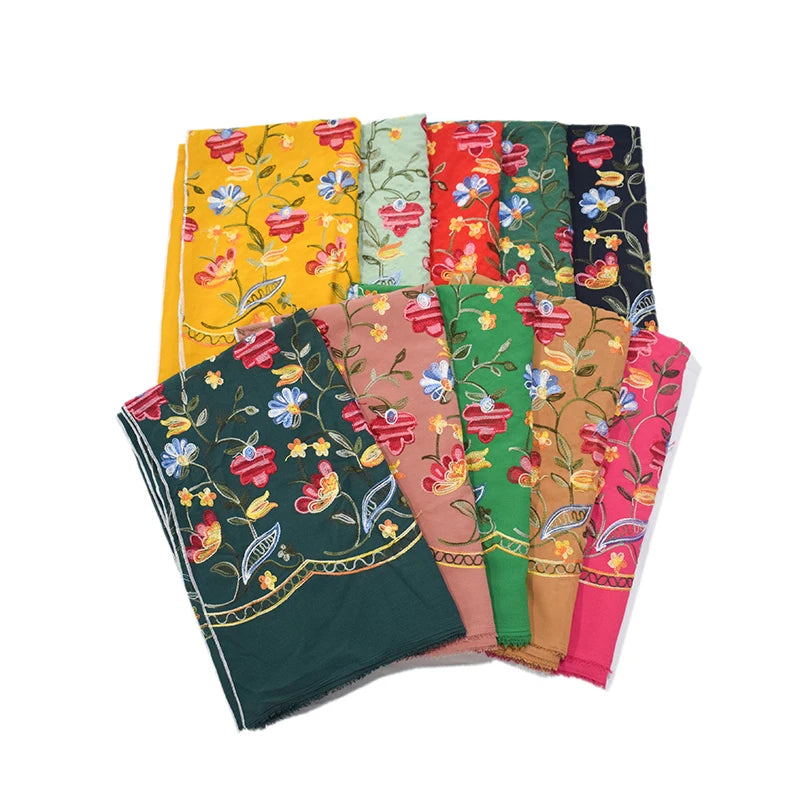 Henry'S Fabrics Factory Accepts Custom Embroidery Designs Floral Embroidery Fabrics for Dresses