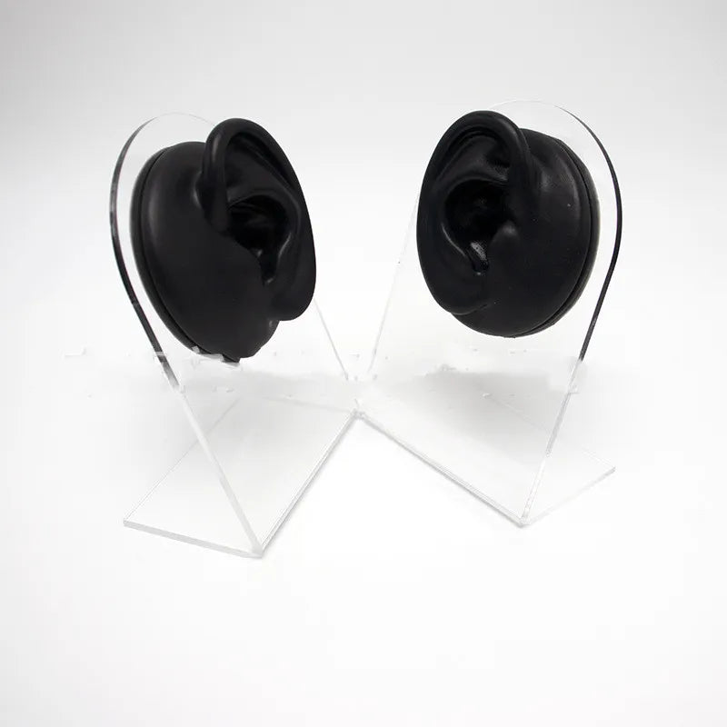 Soft Silicone Display Model Face Nose Ear Eye Belly Real Artificial Piercing Model Display Tool