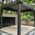 Waterproof Ecological Pavilion Outdoor Pavilion Manufacturer Customized with Colored LED Light Louver Pavilion Aluminum