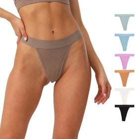 High Quality Lady Comfortable Breathable Thongs Low Waist Cotton Thongs Underwear for Lady
