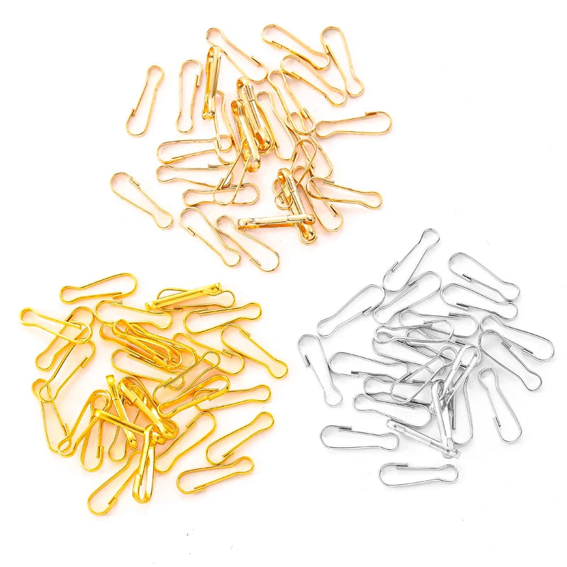 100Pcs/bag 13mm 15mm 17mm 21mm 25mm Lanyard Snap Clip Hooks Metal Spring Clasps Connector Keychain DIY Fastener Snaps Tools V138