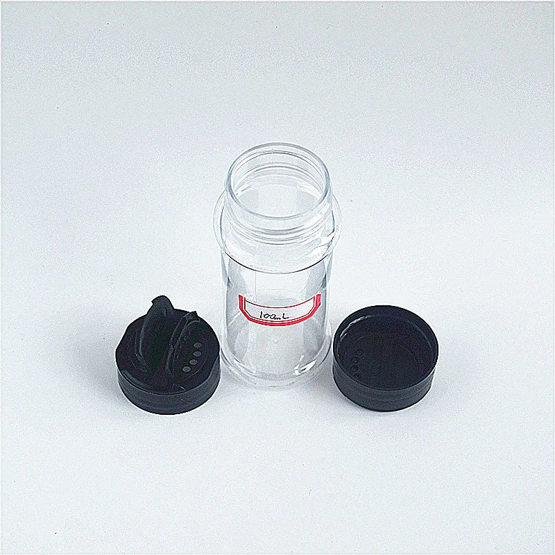 Wholesale Eco-Friendly 100ml Plastic Spice Container with Shaker Lid Customized PET for Pepper and Other Spices