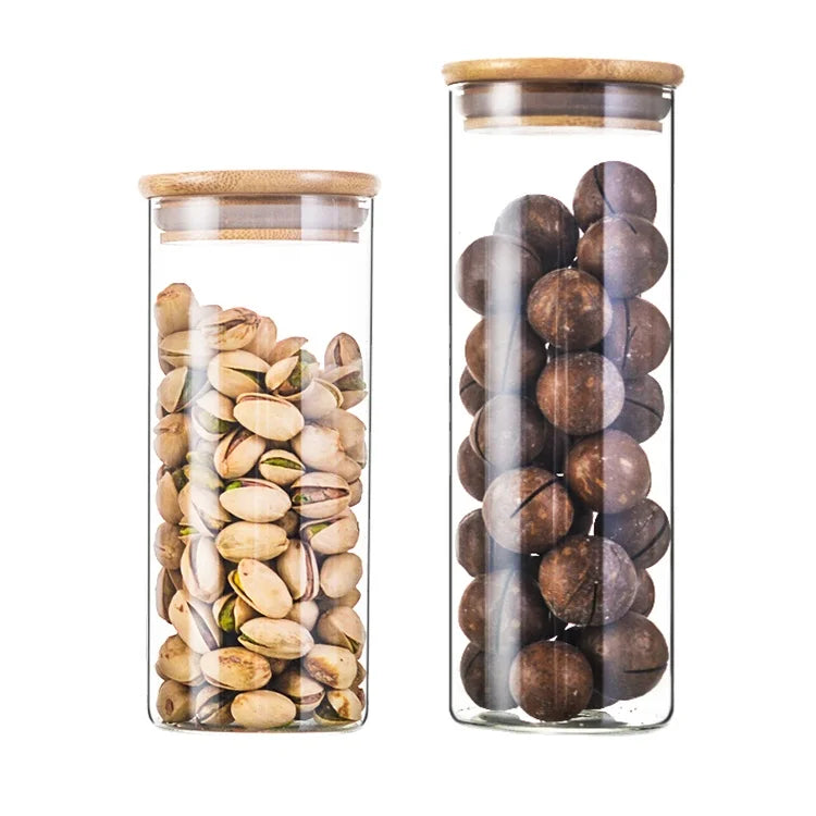 Wholesale Different Size  Airtight Kitchen Canisters Food Storage Containers Glass Jar/storage  With Lid