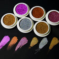 6pcs/set Holographic Nail Powder Chrome Laser Mirror Glitter 2024 Nail Art Pigment Rub Dust Flakes Manicure Decorations
