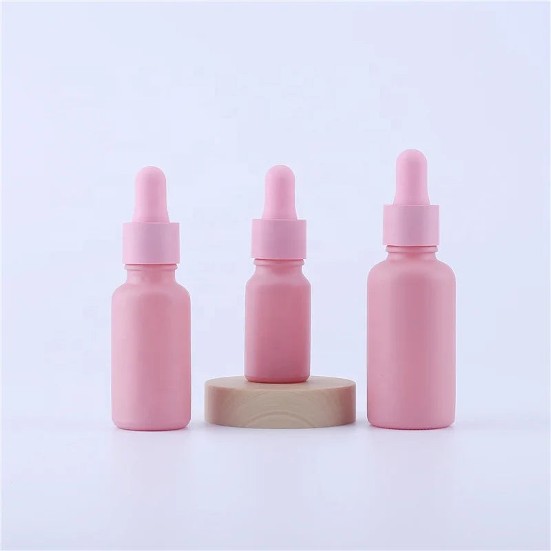 5ml 10ml 15ml 20ml 30ml 50ml 100ml Stardu Packaging Matte Pink Glass Dropper Bottle for Essential Oil with Pink Dropper