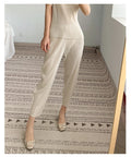 Hot Selling Women New Summer Pleated Pants High Waisted Straight Leg Pants Loose and Slim Harlan Pants