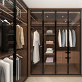 Luxury Wardrobe Walk in Closet for Male Living Room Furniture Glass Door Design Modern Display Racks