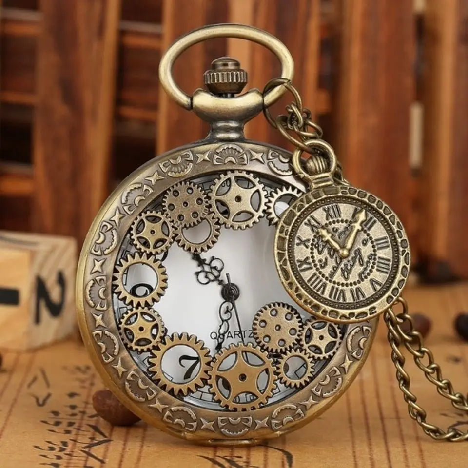 Pocket Watches with Charm Steampunk Vintage Hollow Gear Train Butterfly Bird Pendant Watches for Gift Various Styles Hot Sale