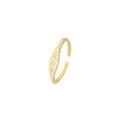 Fashion Jewelry 925 Sterling Silver Geometric Eye Shape Full Diamond Gold Plated Rings for Women Wedding Engagement