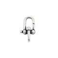 Large Medium Small Chunky 925 Silver Ball Double U Shaped Lock Horse Shoe Horseshoe Link Lobster Clasp for Bracelet Necklace