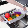 Kitchen Dish Drainer Basket  Retractablebasket Sink Fruit Washing Telescopic