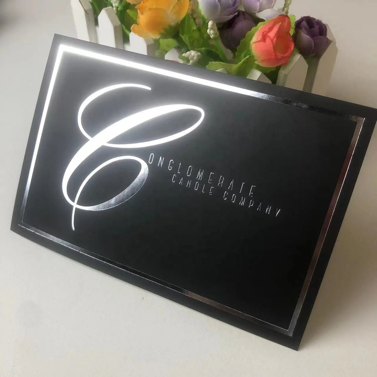Unique Elegant Printed Business Card With Your Own Logo Design Custom Luxury Gold Foil Wedding Thank You Card for Small Business