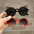 Children's Sunglasses Colorful Cat Ear Shades Sun Glasses Boys&Girls Eye Protection Round Frame Cartoon Designer Kids Sunglasses