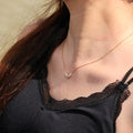 High-Grade Design Stainless Steel Crown Shape Inlaid Zircon Necklace Shinny Zircon Leaf Clavicle Chain Jewelry