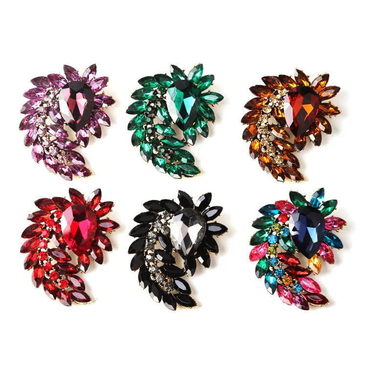 Korean Fashion Creative Personality Crystal Glass Brooch Clothing Accessories