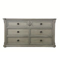 French Light Luxury Traditional Solid Wood Carved 6-Dresser for Living Room