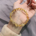 High Quality Transparent Crystal Bracelet Recruit Wealth Help Cause Yellow Crystal Beaded Bracelet
