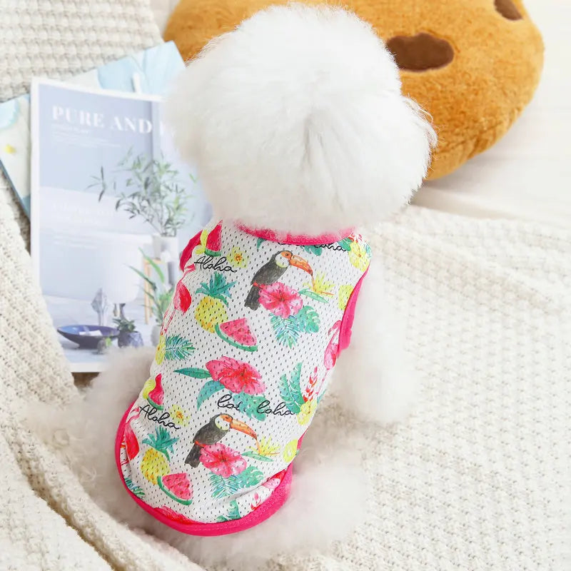Wholesale Hawaiian Dog Shirt Summer Hawaii Style