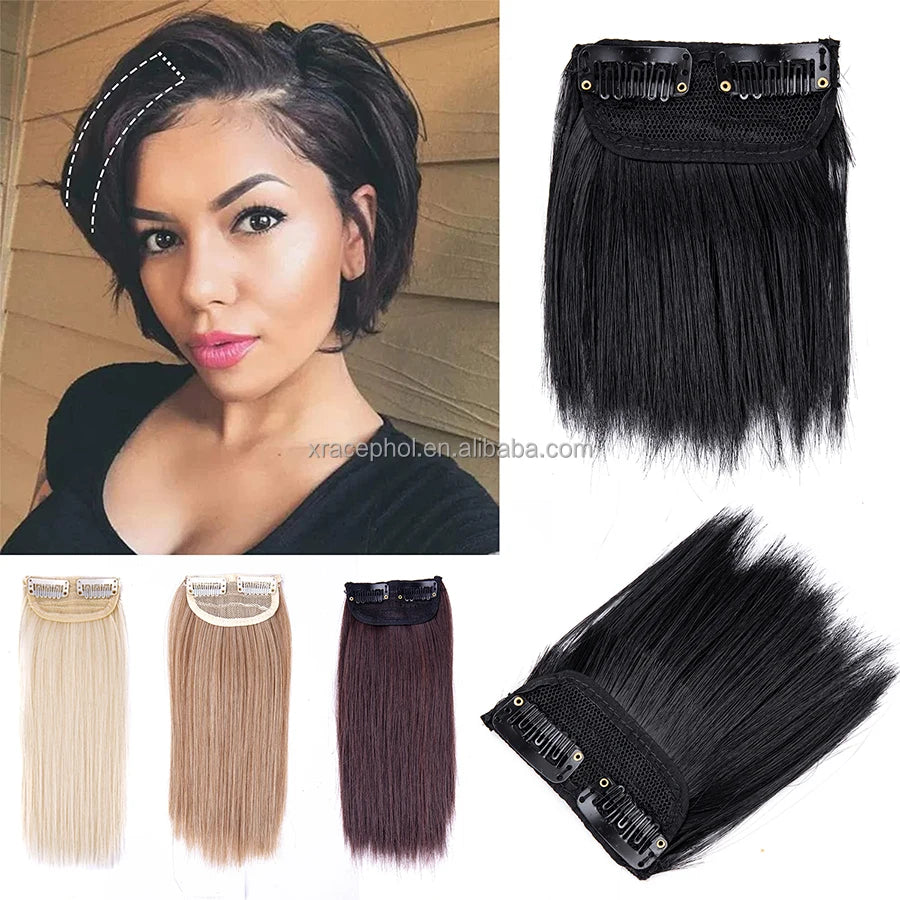 Wholesale Highlight Long Hairpiece Straight Hair 2 Clips Invisible Clip in Hair Extension Top Lining Clip-on Head Piece