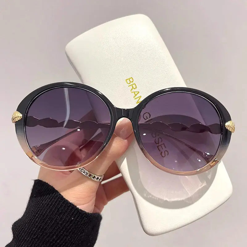 2024 New  Round Trend Retro Elegant UV Protection Sunglasses