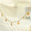 Simple Stainless Steel Round Small Hanging Piece Necklace Jewelry Wholesale Necklaces for Women