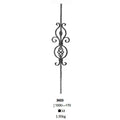 Ornamental Wrought Iron Component Elements  for Staircase Railing Handrail Balustrade Balcony Gate Fence Parts