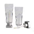 Unique Design 4ML Lip Gloss Tubes Transparent Ice Block Shape Liptint Bottle Matte Silver Top Empty Lipgloss Containers Packing