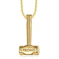 Twinkle Hammer Fitness Pendant Chain Rock Gold Stainless Steel Jewelry Strong Letter Chain for Man Sport Pendant Charm