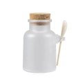 ABS Bath Salt Bottle 300g 500g Cosmetic Cream Frosted Plastic Bottles Cork Lid Bottle with Woodon Spoon
