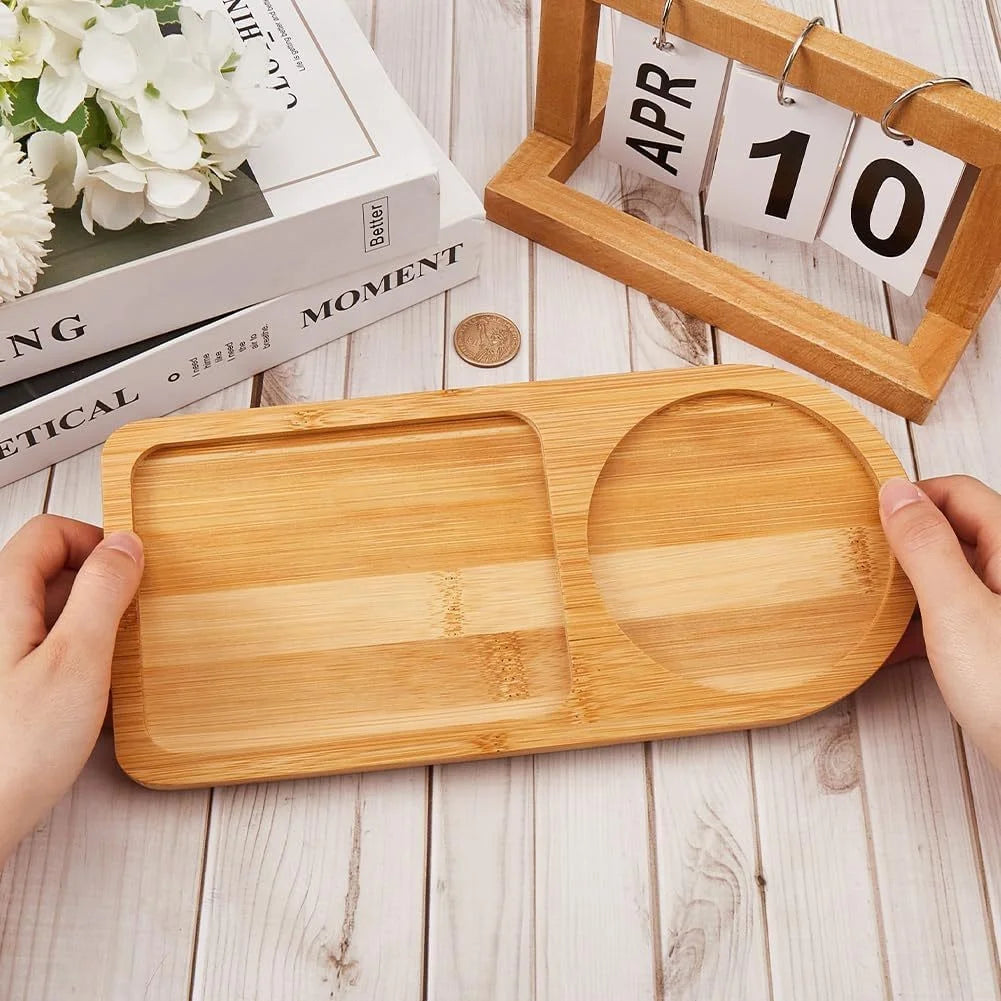 Wholesale Customizable Breakfast Plate Acacia Wood Serving Tray Wood Tray for Food Wooden Tray