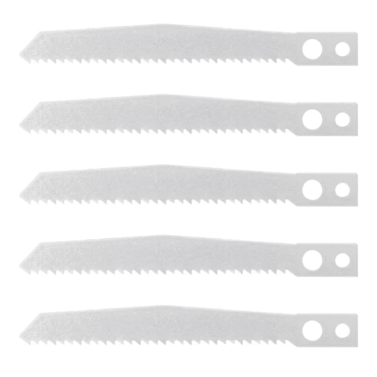 Alluse 5 Piece NO.2 12TPI HSS Two Hole Jig Saw Blades OEM Industrial Straight Cut for Thick Sheet & Nonferrous Metals
