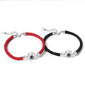 Trendy New Love Memory Lovers Red Black Braided Rope Bracelet 100 Languages I Love You Projection Bracelet for Women and Men