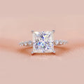 Wholesale Fine Jewelry Finger Rings 925 Sterling Silver D-vvs Diamond Emerald Cut Moissanite Engagement Ring for Women