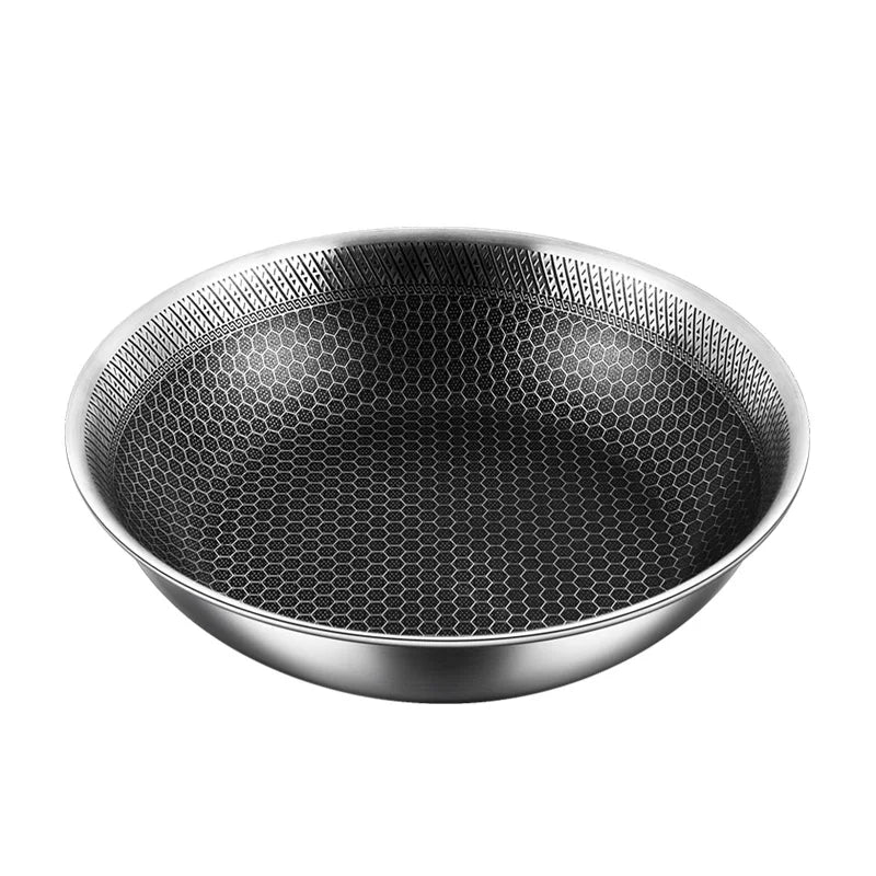 KENGQ Hot Selling 304 Stainless Steel Detachable Frying Pan/Steak Fried Pan/Honeycomb Non Stick Fried Plate With Lid