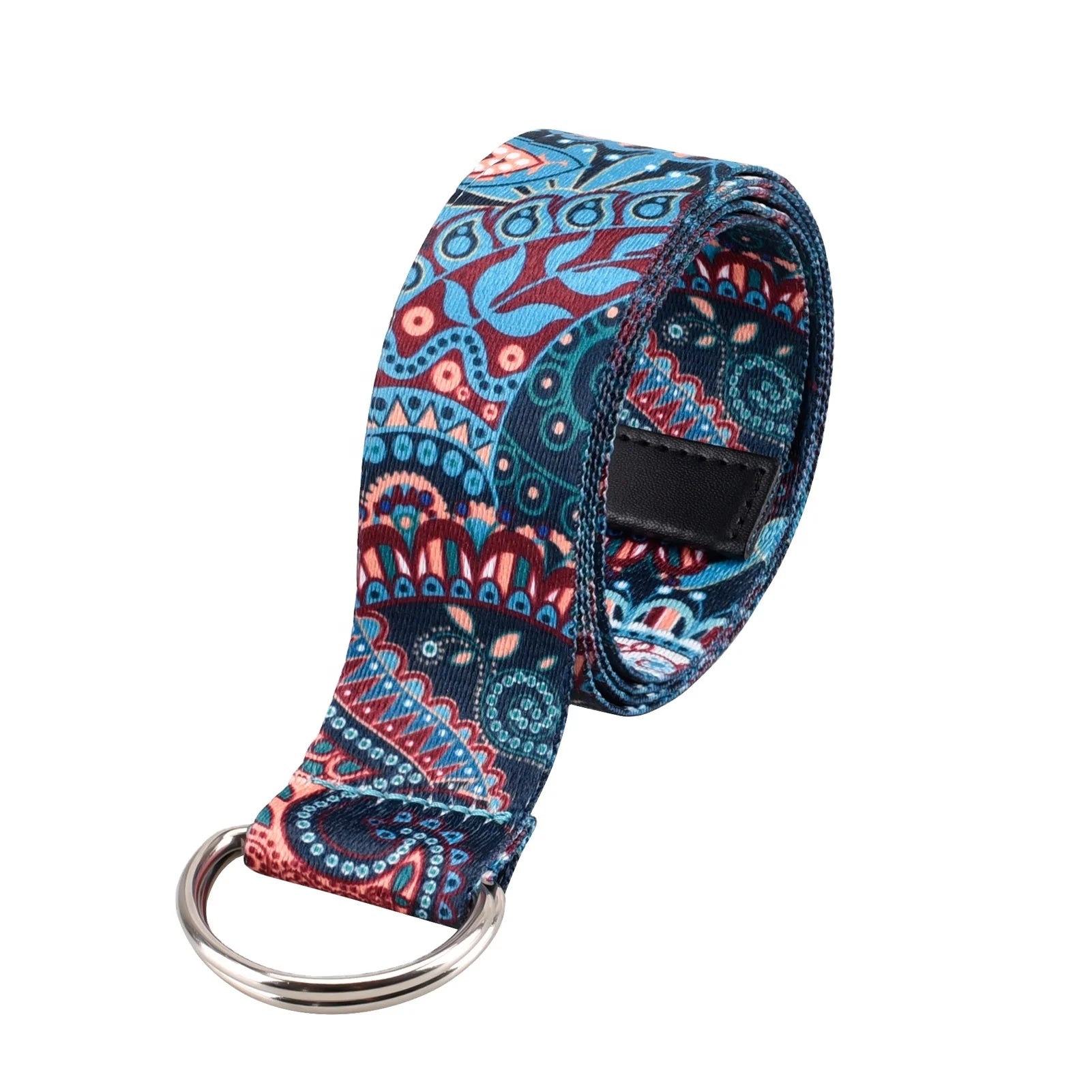 Wholesale 38 MM Wide Women's Web Belt With Double D-ring Buckles Vintage Printed Adjustable Casual Jeans Belts