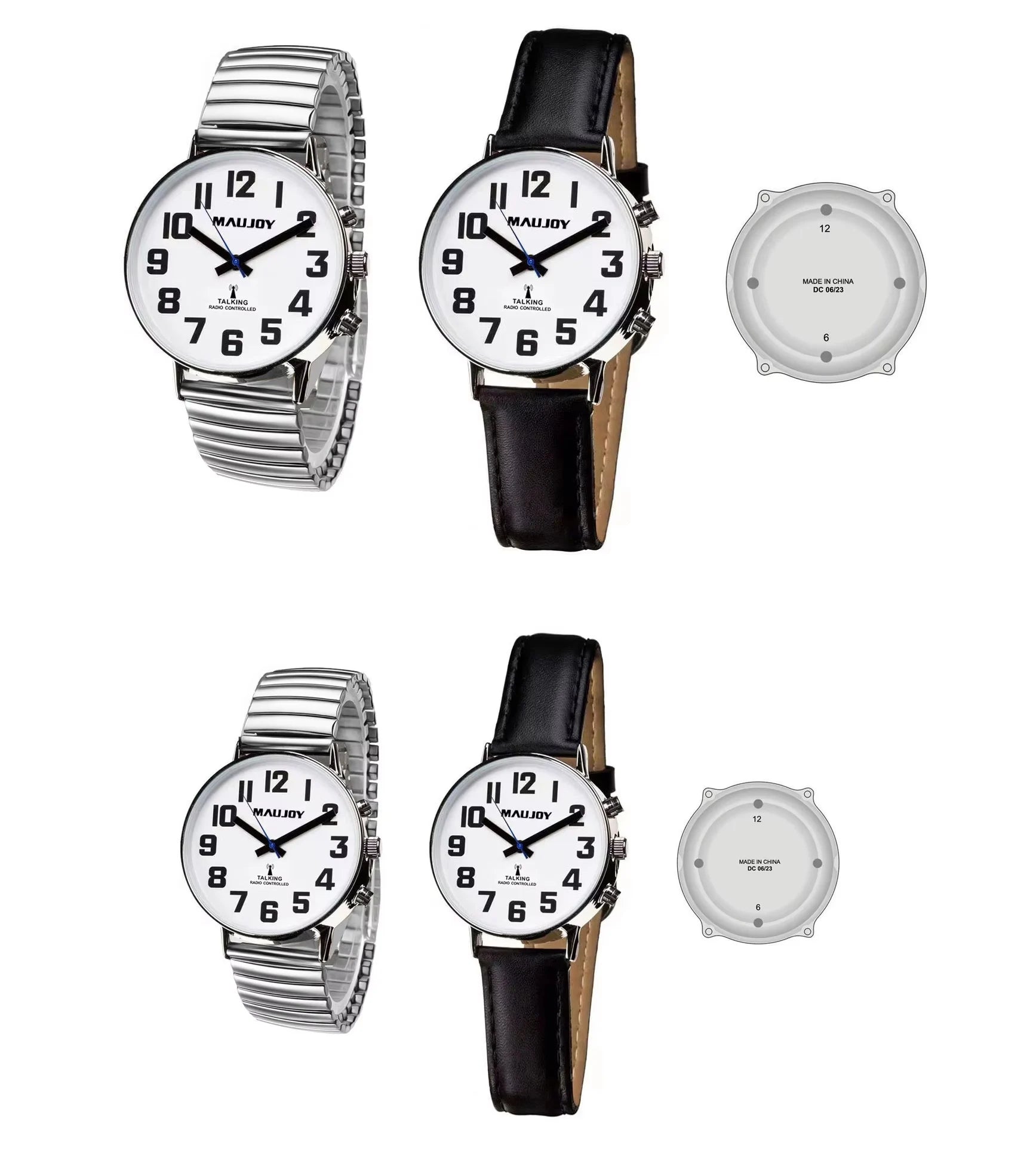 Custom Language Talking Watch With Time Date Day Loud Alarm Clock for Visually Impaired and Elderly Talking Atomic Watch