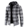 Spring Autumn Knitted Sweater Men Fashion Slim Fit Cardigan Men Casual Hooded Jacket Sweater Zipper Cardigan Men Jacket