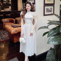 Wholesale 2026 Summer New Ladies Lace Embroidery Temperament Waist Wrapped Women's Dress