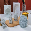 YS DIY Guanyin Buddha Statue Candle Molds Four-Faced Buddha Candle Making Silicone Mould Gifts Craft Supplies Home Decor Tools