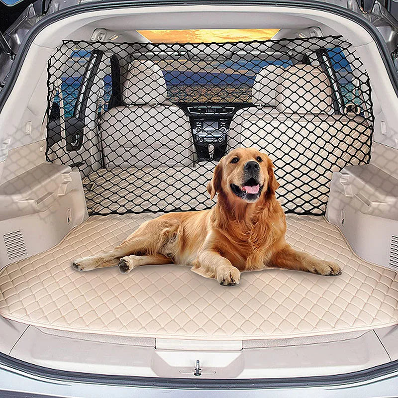 Durable and Strong Hook Vehicle Pet Barrier Back Seat Mesh Dog Car Divider Net