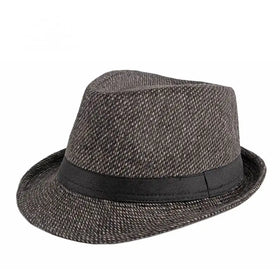 British Style Jazz Caps Retro Bowler Panama Men Manhattan Jazz Cap