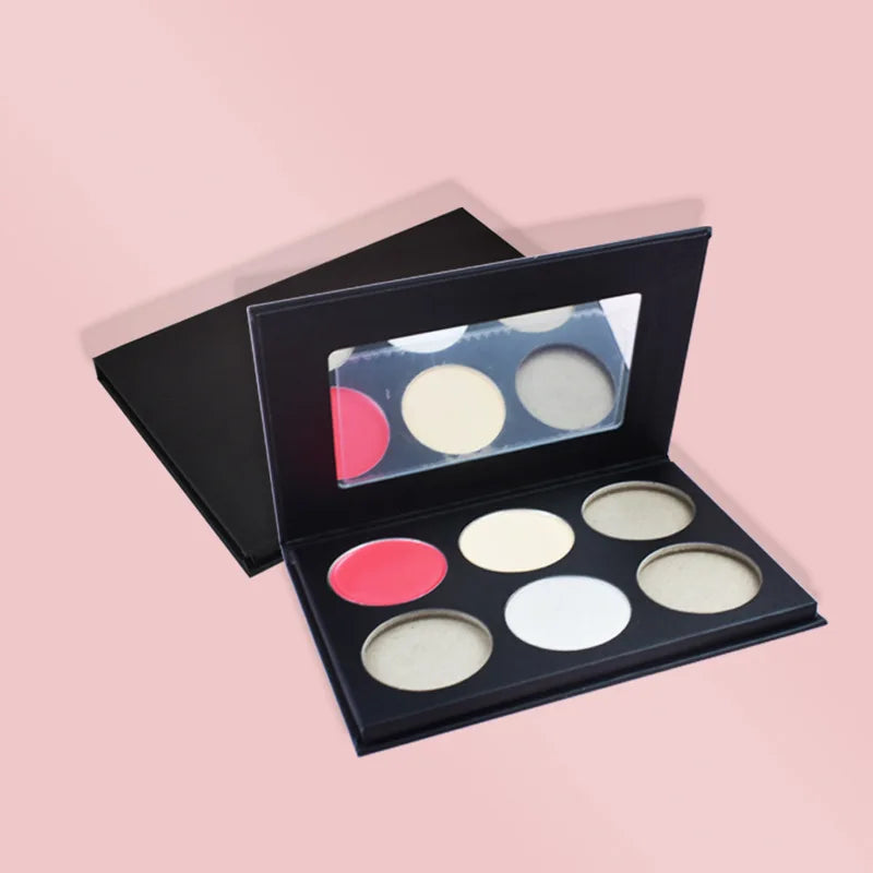 Long Lasting Vegan Blusher Powder Pallet Custom Logo Private Label DIY 6 Colors Makeup Mixing  Blush Contour Bronzer Palette